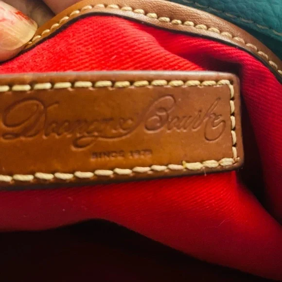 VGT Dooney & Bourke Pebble Leather Tote~Jade - Picture 6 of 8